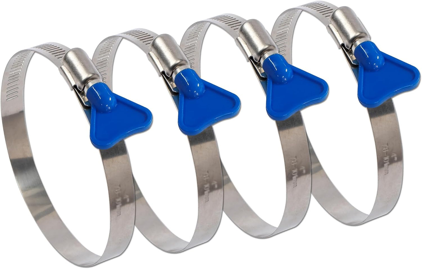 4 Abrazaderas Manguera Acero Inox 304 2.5pulg Ajustable