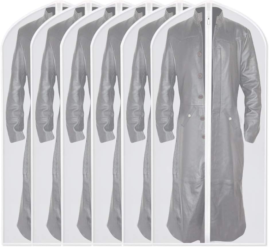 Fundas bolsas ropa 24x54pulg blancas set 6 con cremallera
