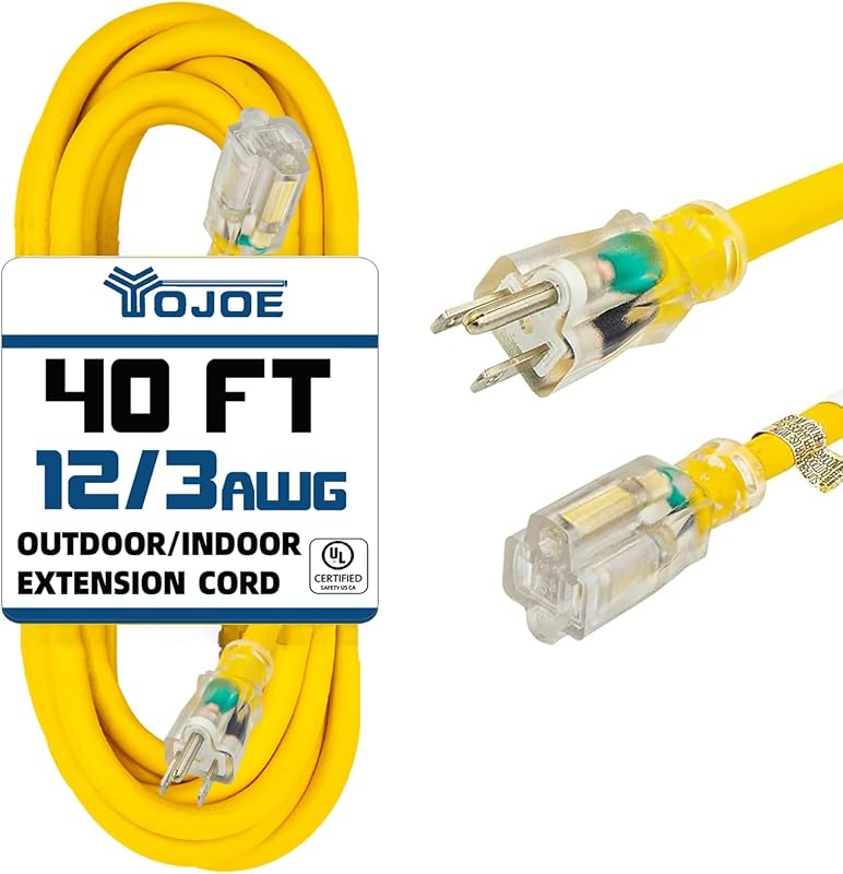 Extensión cable 15A con extremo iluminado 12"