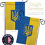 Bandera Ucrania jardín decoración casa doble cara