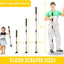 Rascador suelo mango largo 55pulg 10 cuchillas acero inox