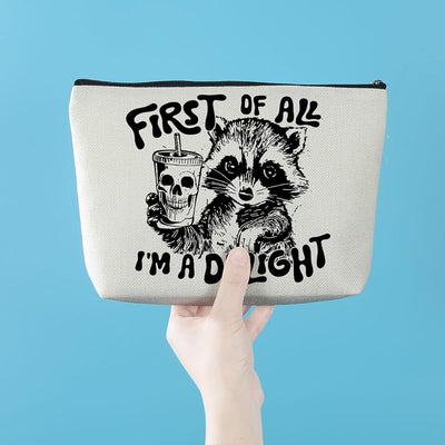 Bolsa maquillaje humor animales calavera pato