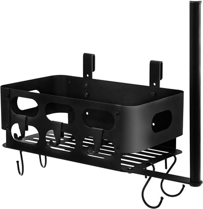 Contenedor Traeger con soporte toallas 7 ganchos metal
