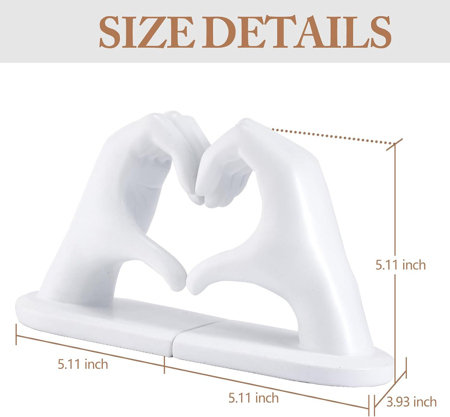 Sujetalibros forma corazón blanco decoración bohemia