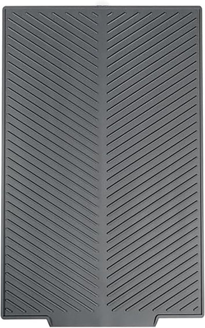 Tapete de silicona para secar platos gris antideslizante con drenaje