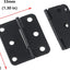 Bisagra asimétrica negra plana para armario 1.5pulg set 24