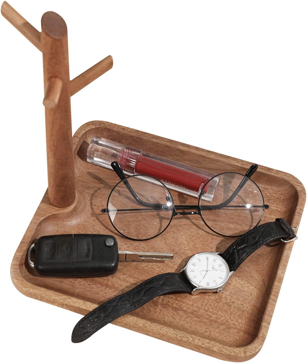 Organiz. llaves madera 3 niveles para anillos cartera