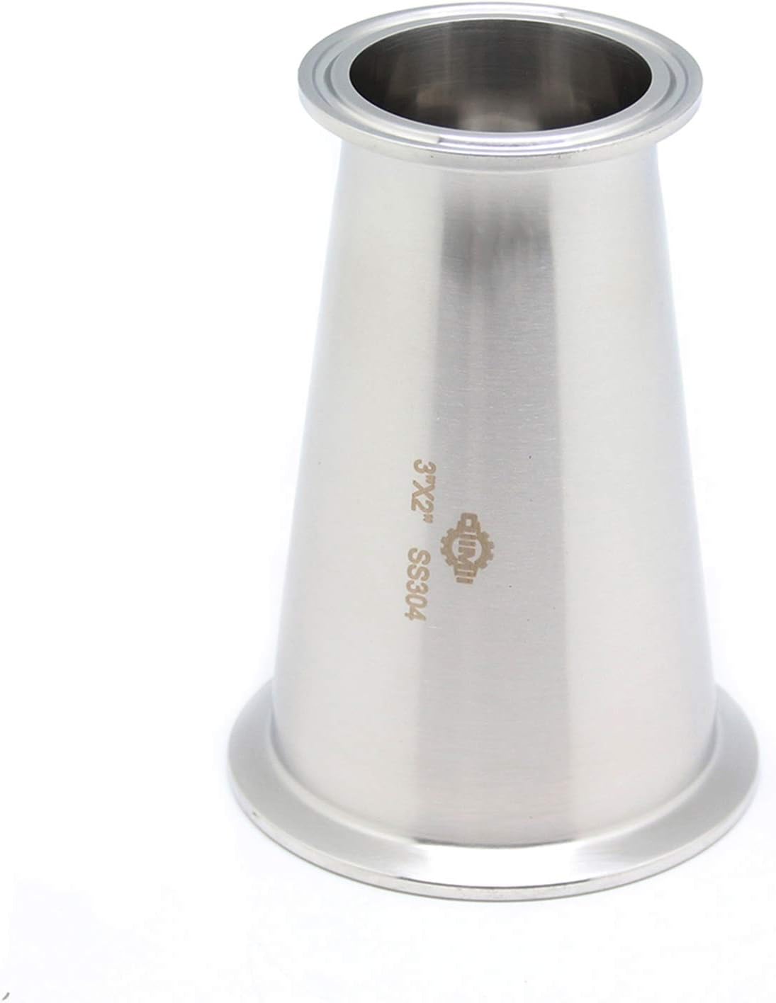 Reductor concéntrico tri sanitaria acero inox 304 3x2pulg
