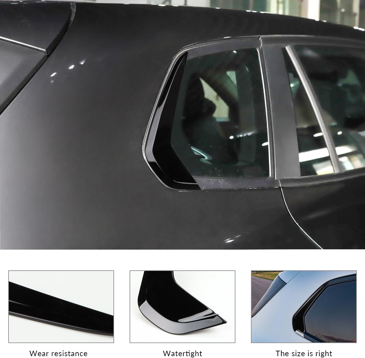 Moldura ventana trasera Mazda CX acero inox negro