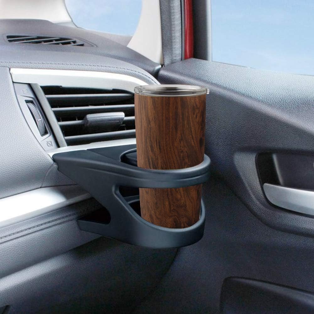 Vaso acero inox 20oz con tapa pajita térmico grano madera
