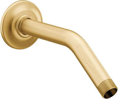 Brazo ducha 8pulg oro cepillado con brida