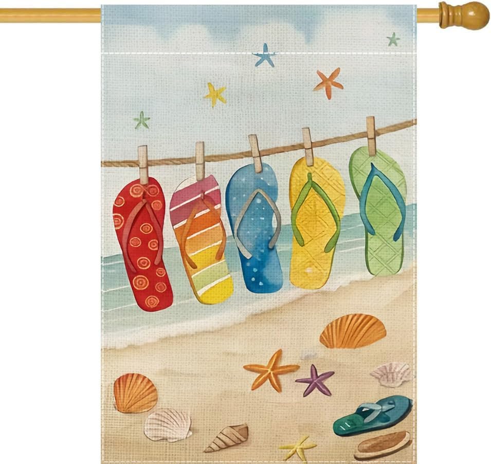 Bandera verano 28x40" arpillera doble cara