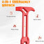 Herramienta 4en1 llave gas agua palanca bomberos rojo