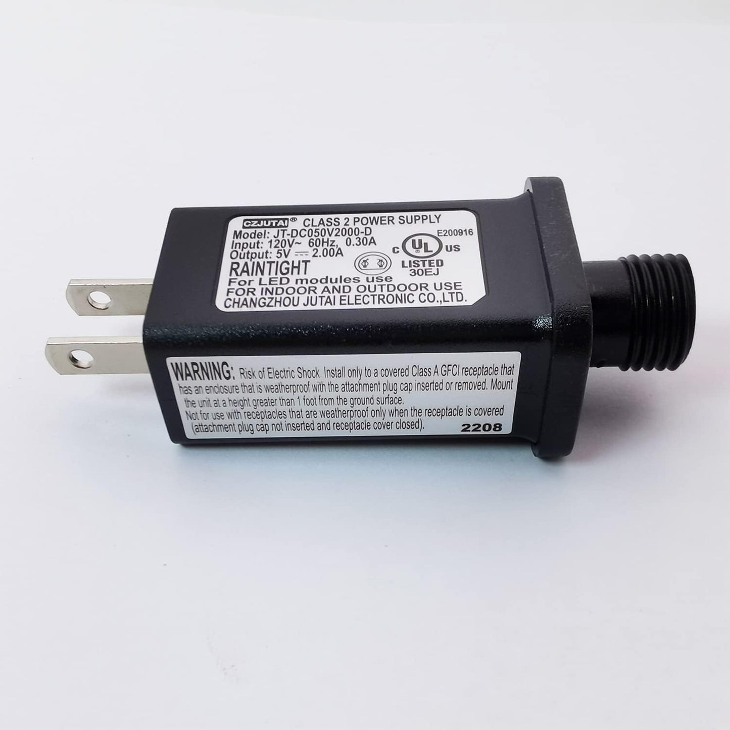 Transformador LED 5V 2A enchufe EE.UU. luces cuerda