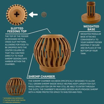 Comedero camarones acuario agua dulce diseño modular