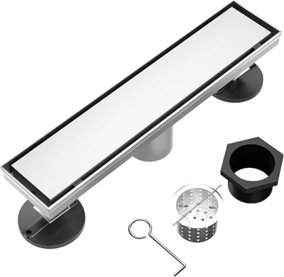 Drenaje ducha 12pulg acero inox 304 captador pelo níquel
