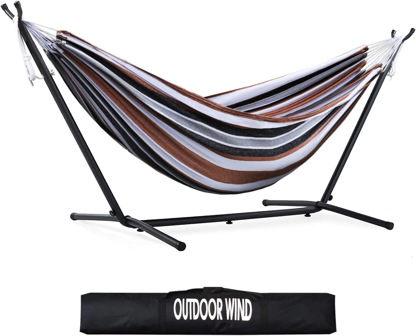 Hamaca doble 550lb soporte acero 10ft funda transporte