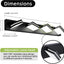 Lámpara baño LED 4 luces negro sobre espejo