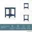 Mesa auxiliar Long Island 15x14.75x18" azul marino