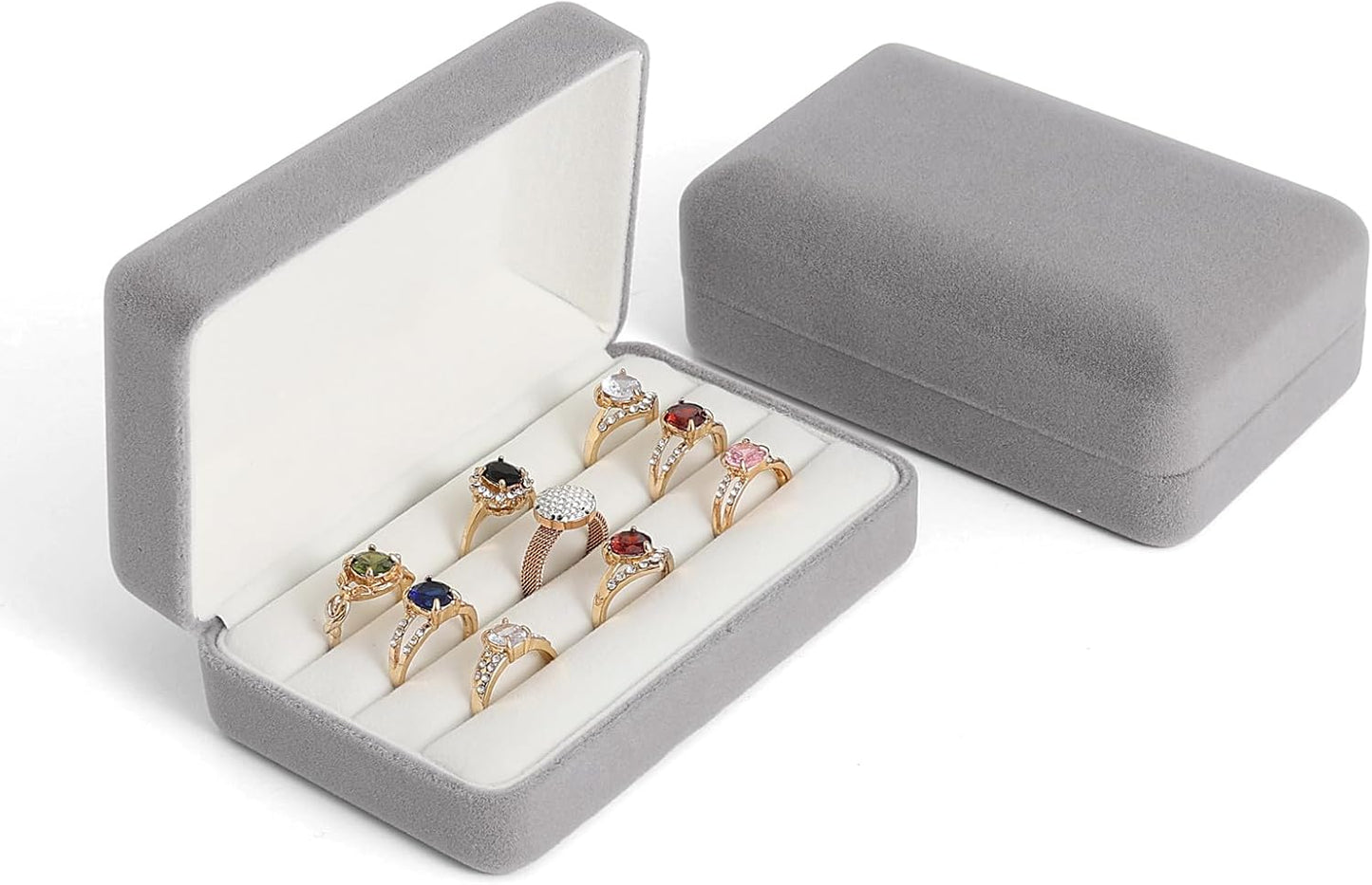 Caja organizadora anillos portátil para mujeres