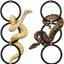 2 Anillos Escalada Serpiente Jaula Terrario
