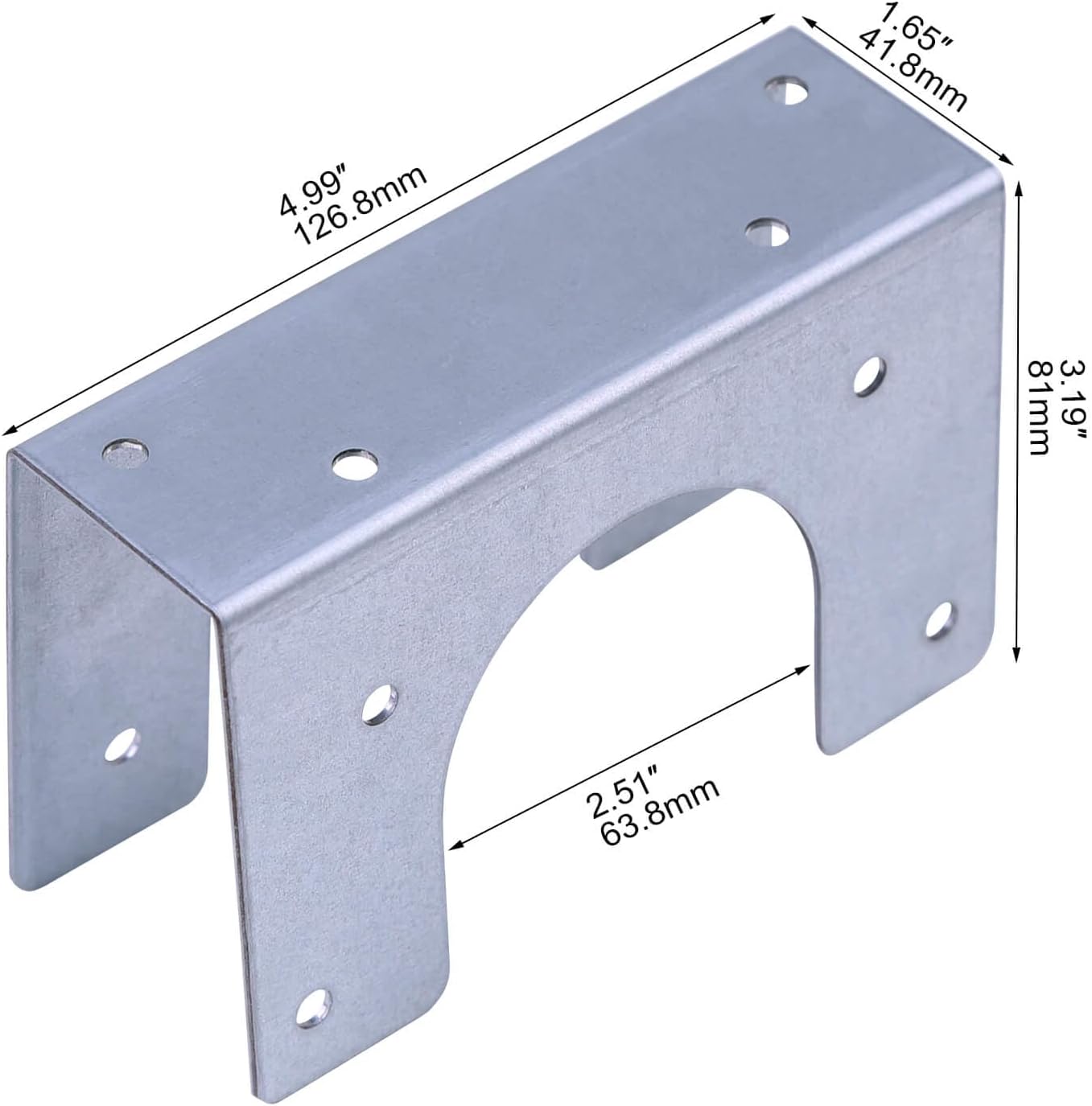 4 Soportes Galvanizados para Zapatos Tubo 2-1/2pulg