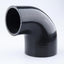 Acoplador codo 90 grados manguera silicona automotriz negro