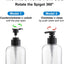 Dispensadores botellas bomba plástico sin BPA transparente set 2
