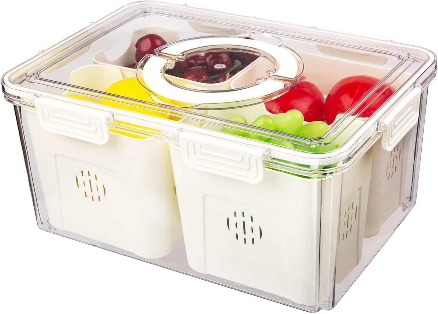Recipientes herméticos frutas con tapa asa sin BPA