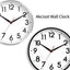 Reloj pared 16pulg analógico silencioso sin tictac negro