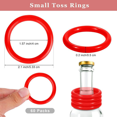 60 Anillos Plástico 2.1pulg para Lanzamiento Regalos Carnaval