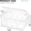 Contenedor plástico transparente 8 secciones con tapa cocina