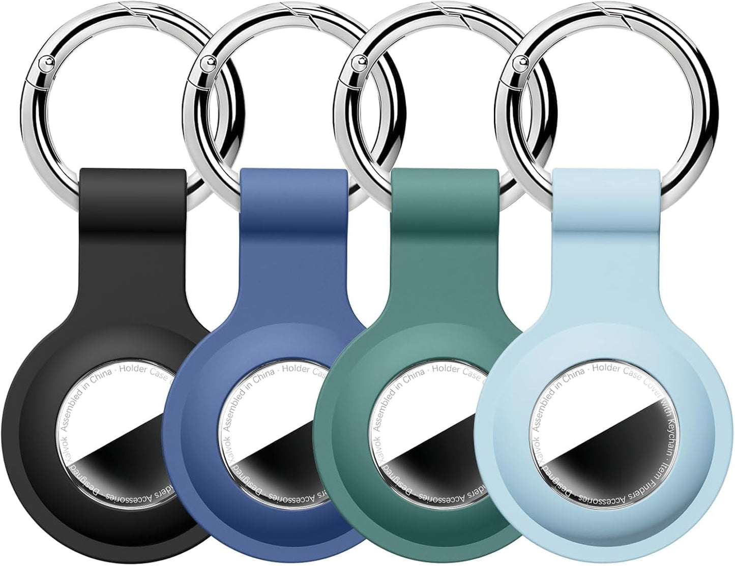 4 Fundas Airtag Impermeables Antiarañazos Negro/Verde