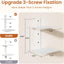 Estantería flotante 4 niveles metal blanco set 2