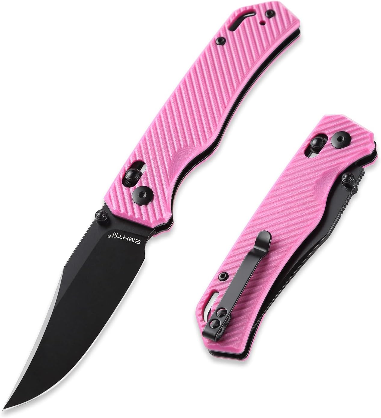 Navaja bolsillo plegable acero D2 clip reversible mango G10 EDC
