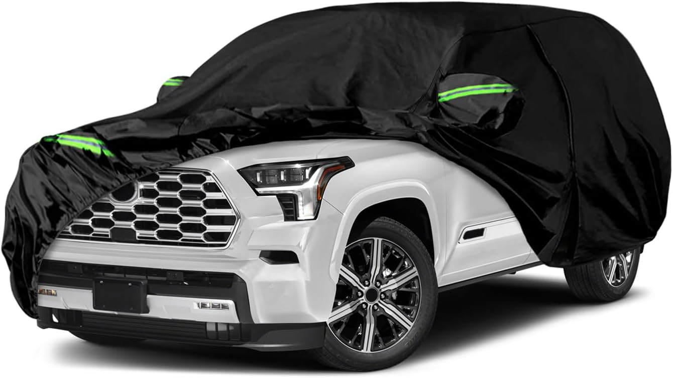 Funda impermeable Toyota Sequoia 210T negra con cremalleras