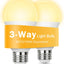 Pack 2 Bombillas LED 3 Vías E26 A19 Blanco Cálido
