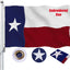 Bandera Texas 3x5ft 210D Oxford 4 filas dobladillos