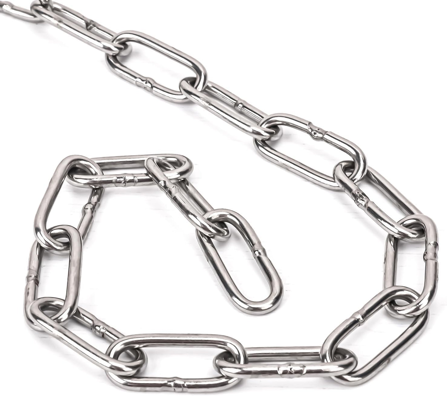 Cadena acero inox 304 1/8pulg 65ft resistente para colgar