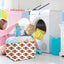 Cesta rectangular plegable con asas para juguetes y libros fútbol