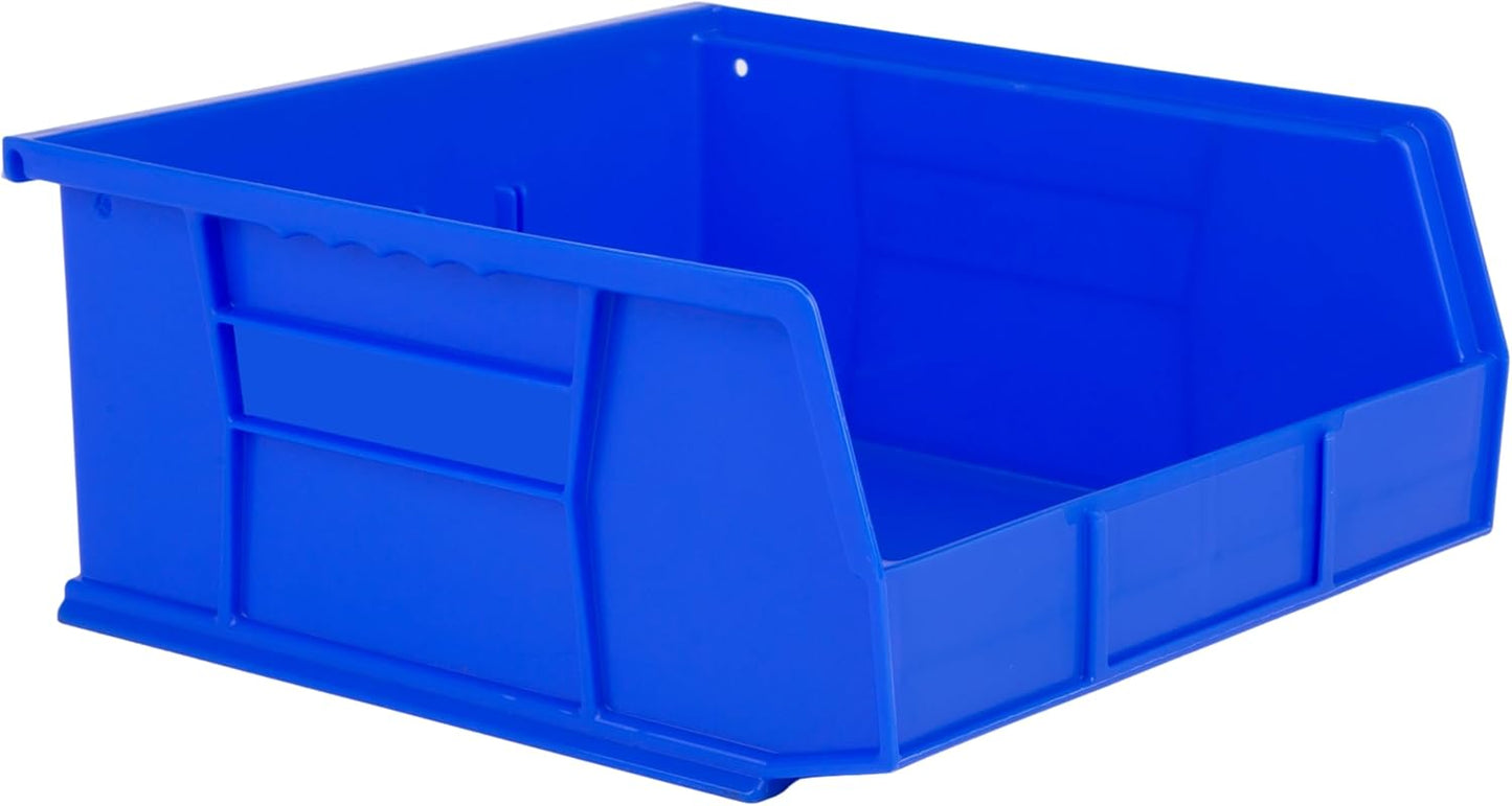 Contenedores apilables plástico 11x11x5" colgar azul