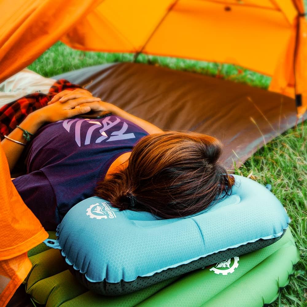 Almohada inflable compacta ultraligera 3.5oz para campamento