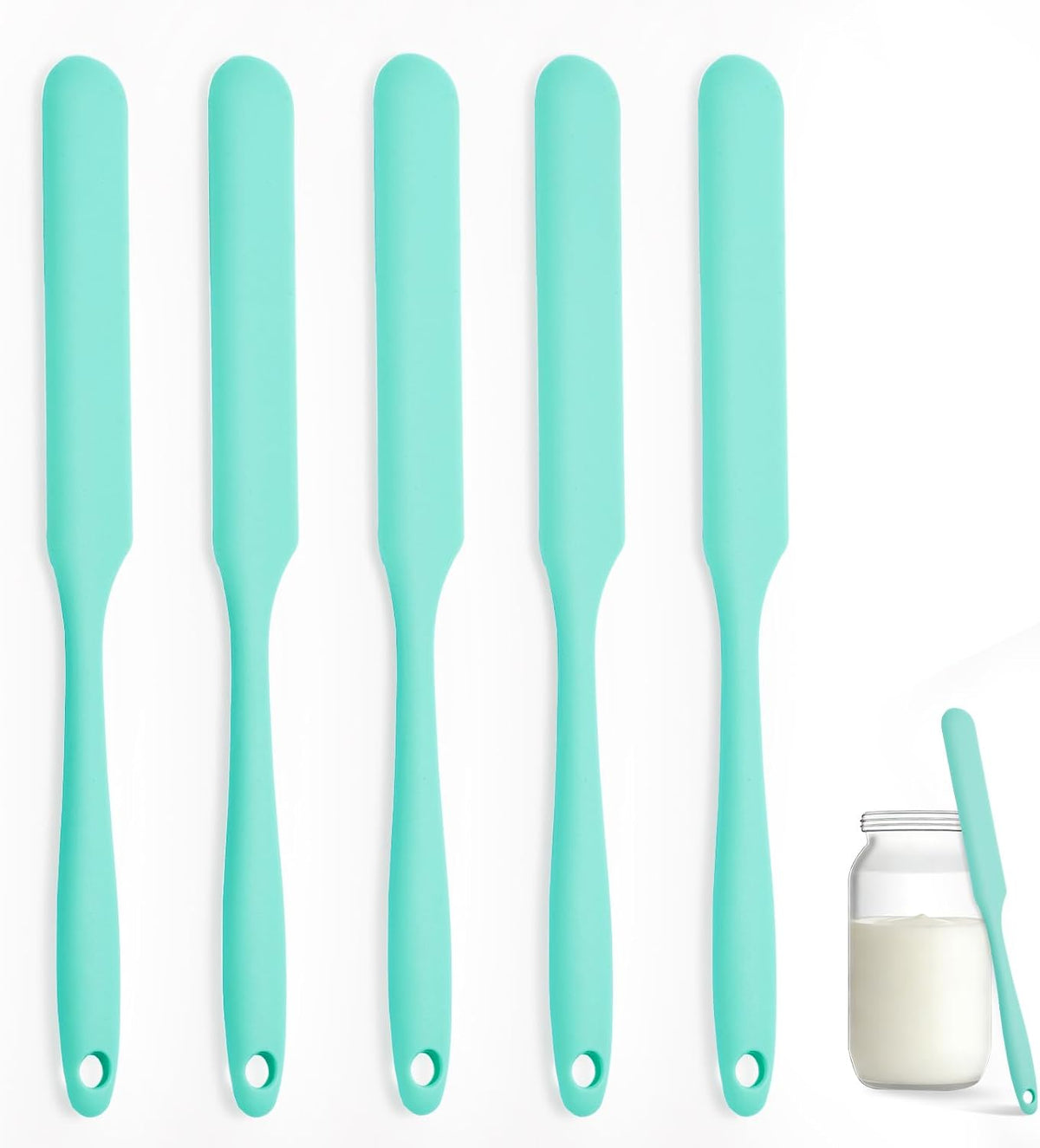 Set 5 espátulas silicona para frascos y masa madre