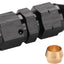 Adaptador 4AN hembra a 1/4 roscada aluminio negro