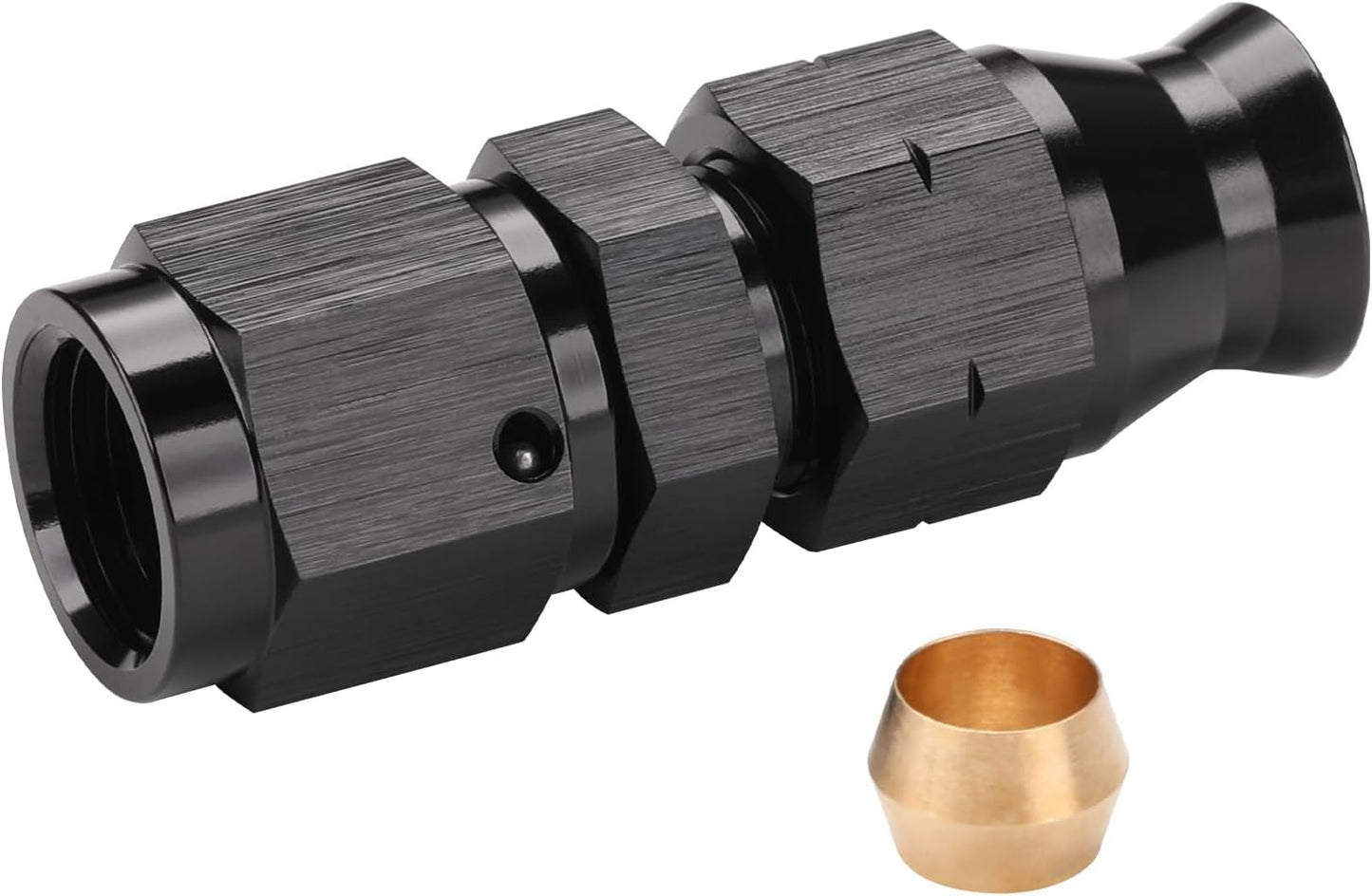 Adaptador 4AN hembra a 1/4 roscada aluminio negro