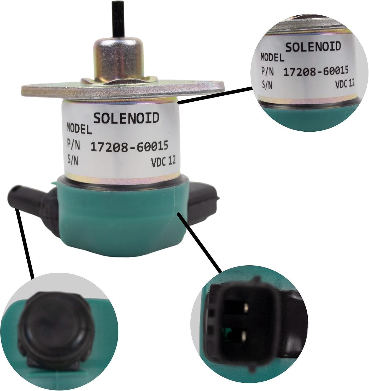 Solenoide 12V comp Kubota V1205 V1505
