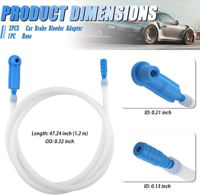 Manguera purga frenos auto 3.94ft con adaptador