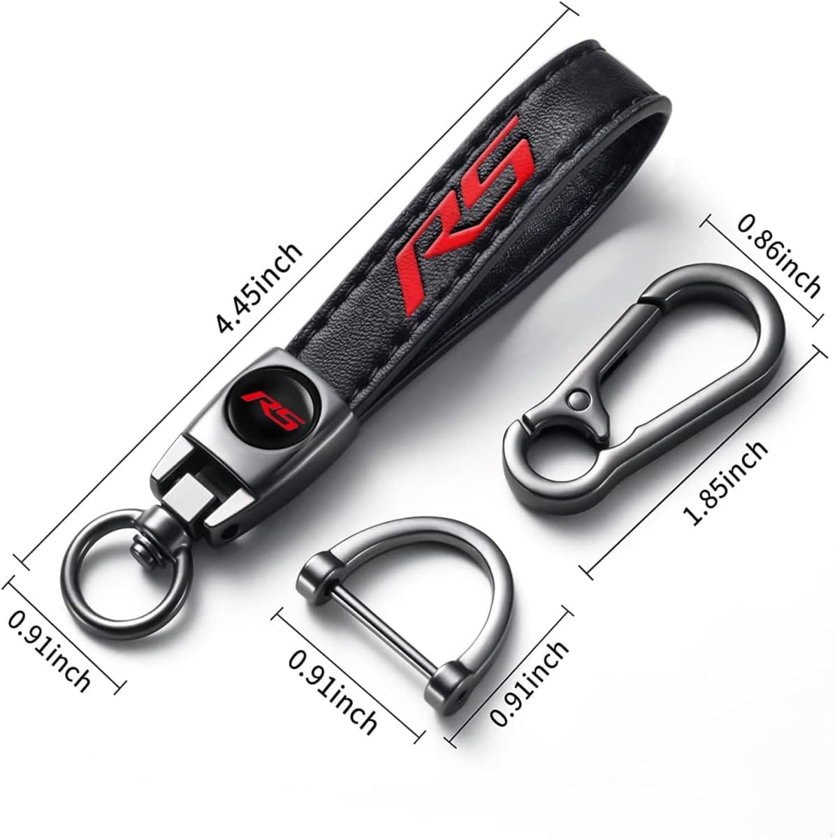Llavero cuero coche con anilla accesorio Chevy Camaro RS