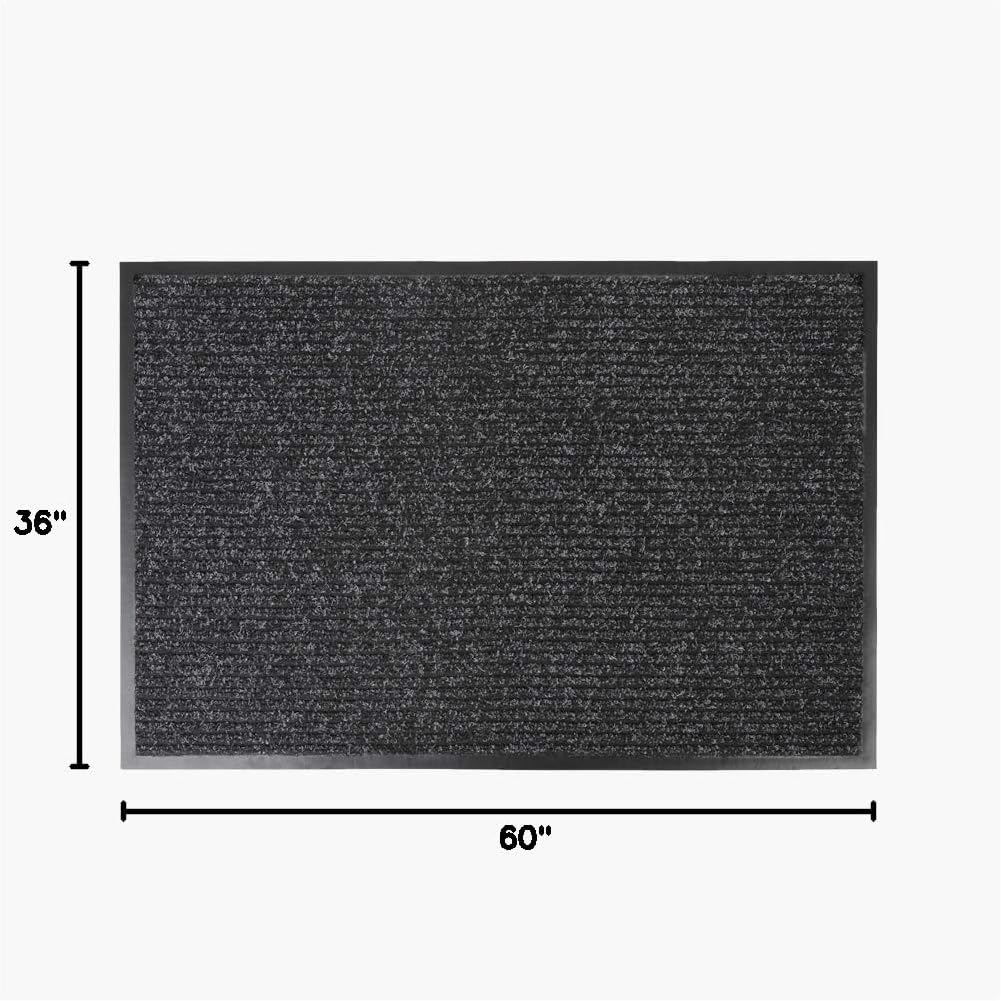 Alfombra entrada 3x5ft absorbente antiderrapante carbón