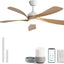 Ventilador techo inteligente 52pulg led 6 vel 5000cfm motor